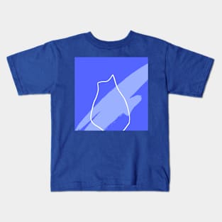 Elegant Blue Ice Bear Abstract Art Kids T-Shirt